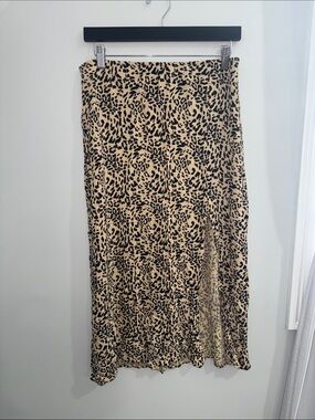 American Eagle Outfitters Leopard Print Maxi Skirt in Beige and Black